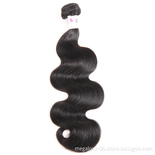 MEGALOOK Grade 10a Dropshipping Raw Unprocessed Cuticle Aligned Remy Virgin Indian Human Hair